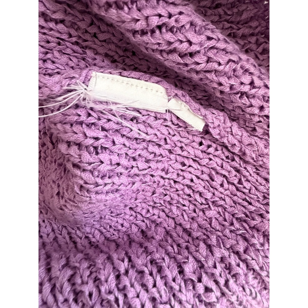 J.Crew Sweater Crochet Tank Top Women XS Purple High Neck - Picture 6 of 8